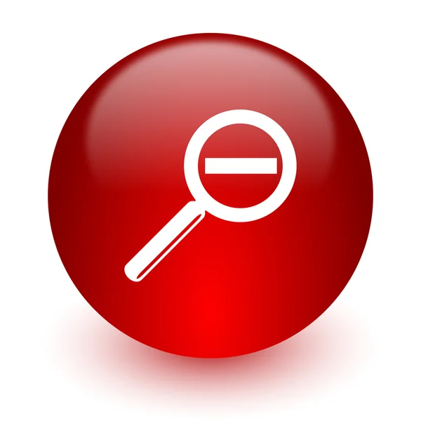 Lens red computer icon on white background — Stock Photo, Image