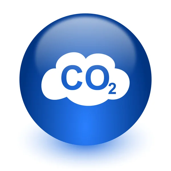 Icona del computer anidride carbonica su sfondo bianco — Foto Stock