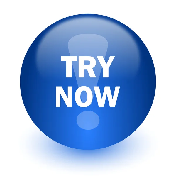 Try now computer icon on white background — Stock Photo, Image