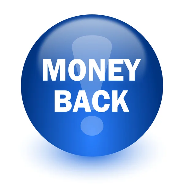 Dinheiro de volta ícone do computador no fundo branco — Fotografia de Stock