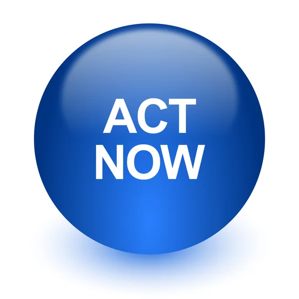 Act now computer icon on white background — Stock Photo, Image