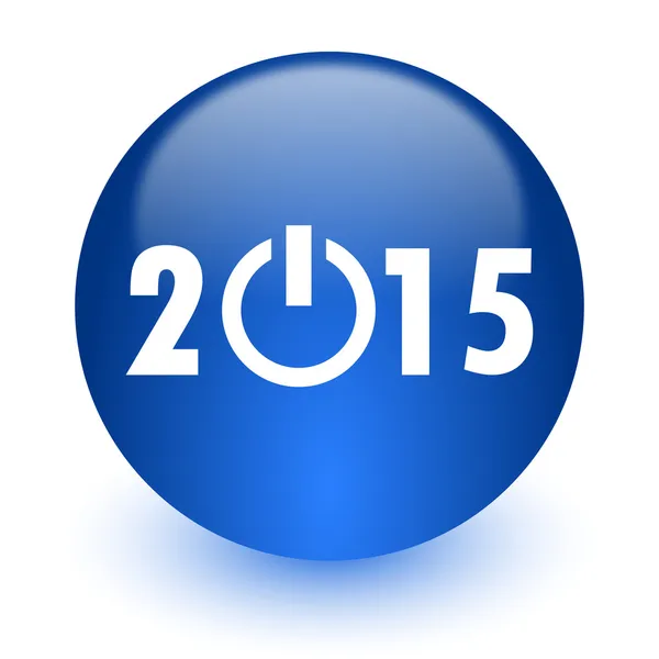 Nouvel an 2015 icône de l'ordinateur sur fond blanc — Photo