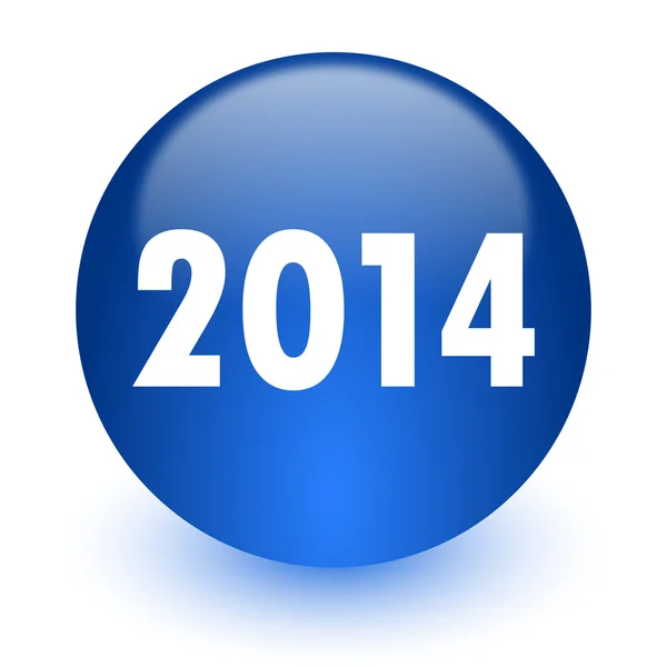 Year 2014 computer icon on white background — Stock Photo, Image