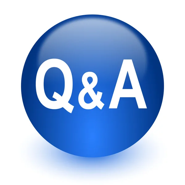 Question answer computer icon on white background — Stock Photo, Image