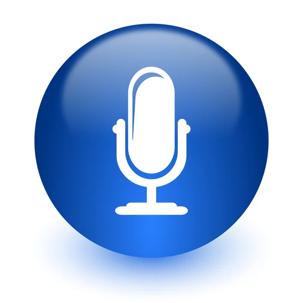 Mikrofon Computer-Symbol auf weißem Hintergrund — Stockfoto