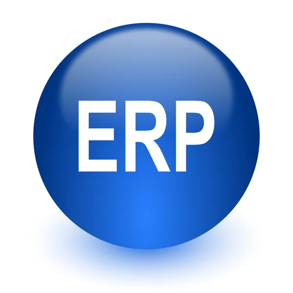 白色背景上的 erp 计算机图标 — 图库照片