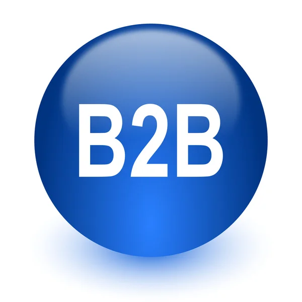 白色背景上的 b2b 计算机图标 — 图库照片