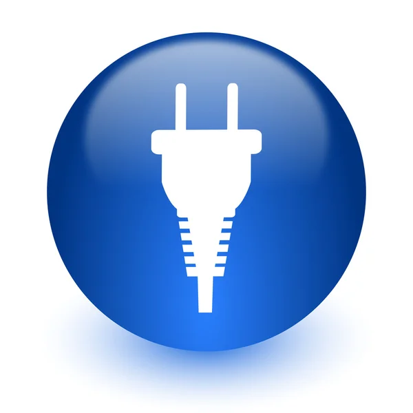 Plug computer icon on white background — Stock Photo, Image