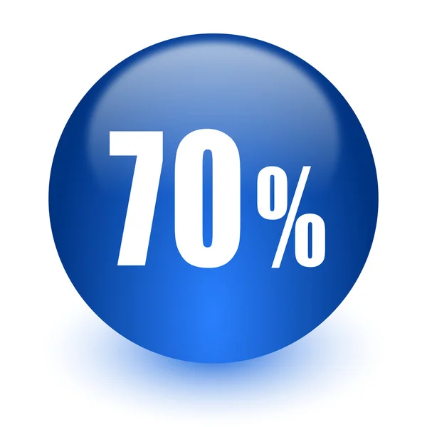 70 por cento ícone do computador no fundo branco — Fotografia de Stock