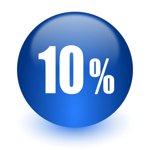 10 percent computer icon on white background — Stock Photo, Image