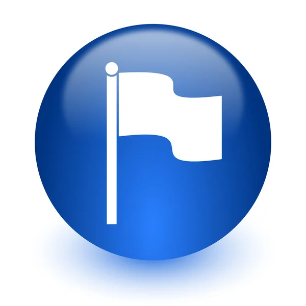 Ícone de computador bandeira no fundo branco — Fotografia de Stock
