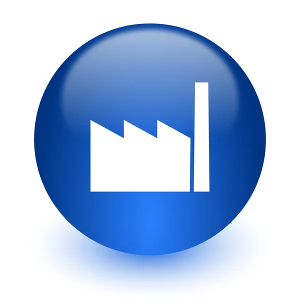 Icono de la computadora de fábrica sobre fondo blanco —  Fotos de Stock