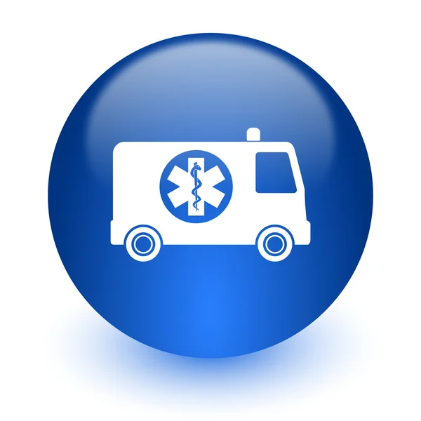 Icono de la computadora ambulancia sobre fondo blanco — Foto de Stock