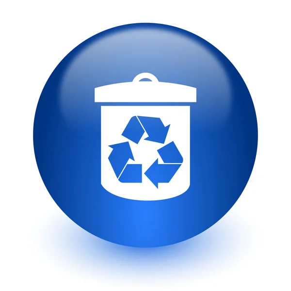 Recycle computerpictogram op witte achtergrond — Stockfoto