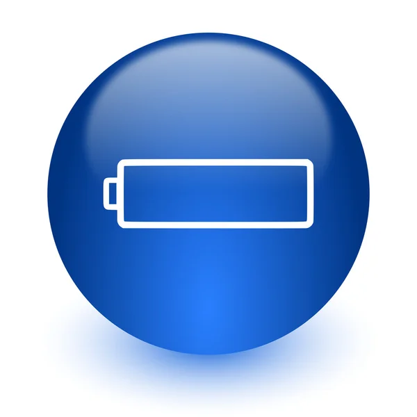 Pictogram van de computer van de batterij op witte achtergrond — Stockfoto