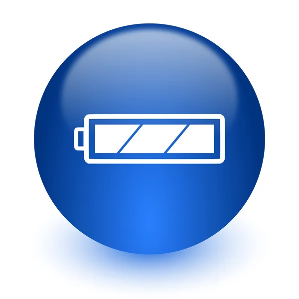 Batteri dator-ikonen på vit bakgrund — Stockfoto
