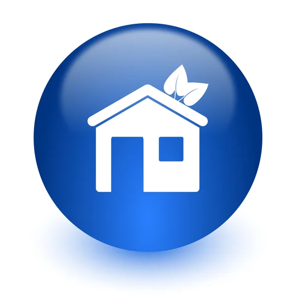 Haus-Computer-Symbol auf weißem Hintergrund — Stockfoto
