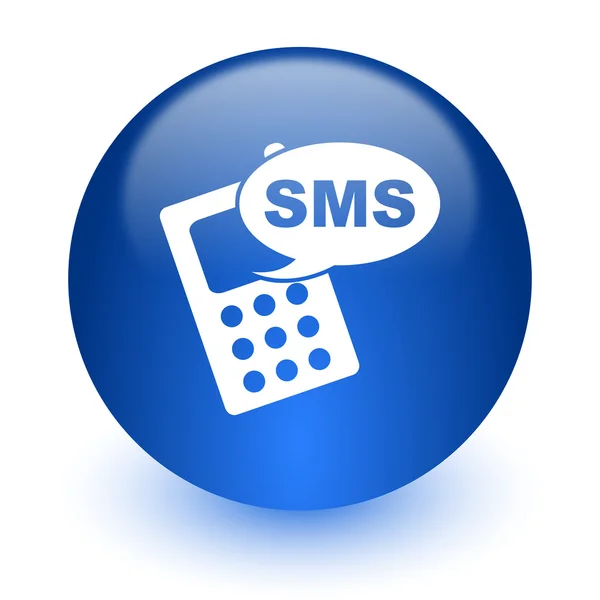 Icono de la computadora sms sobre fondo blanco —  Fotos de Stock