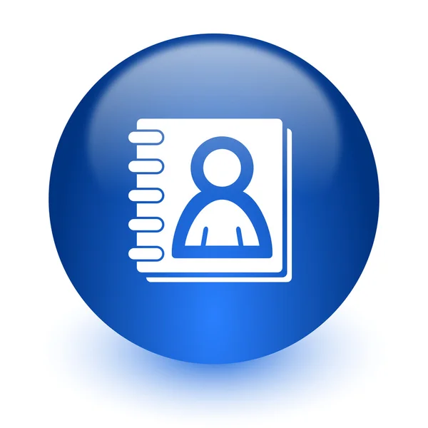 Adress book dator-ikonen på vit bakgrund — Stockfoto