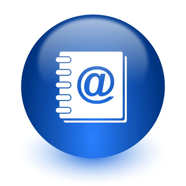 Address book computer icon on white background — Stock Photo, Image