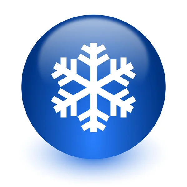 Иконка снежного компьютера на белом фоне — стоковое фото