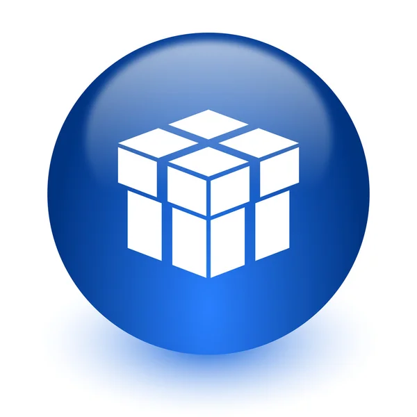 Icono de la caja del ordenador sobre fondo blanco — Foto de Stock