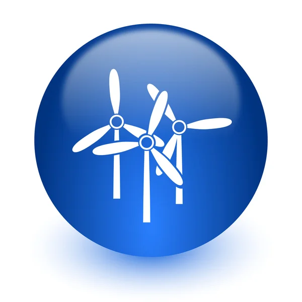 Windmill computer icon on white background — Stock Photo, Image