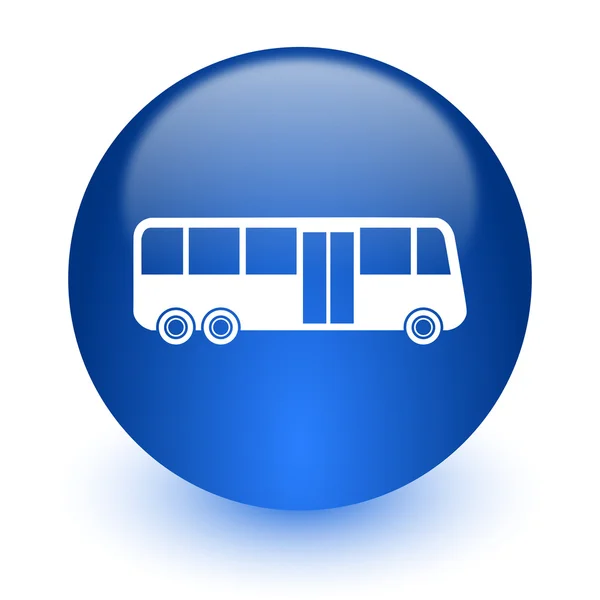 Pictogram van de computer van de bus op witte achtergrond — Stockfoto