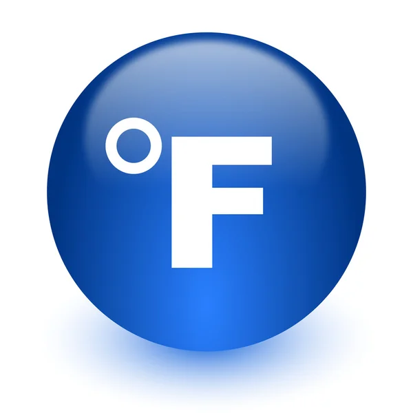 Fahrenheit computer icon on white background — Stock Photo, Image