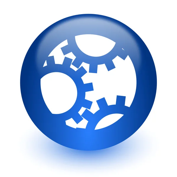 Gear computer icon on white background — Stock Photo, Image