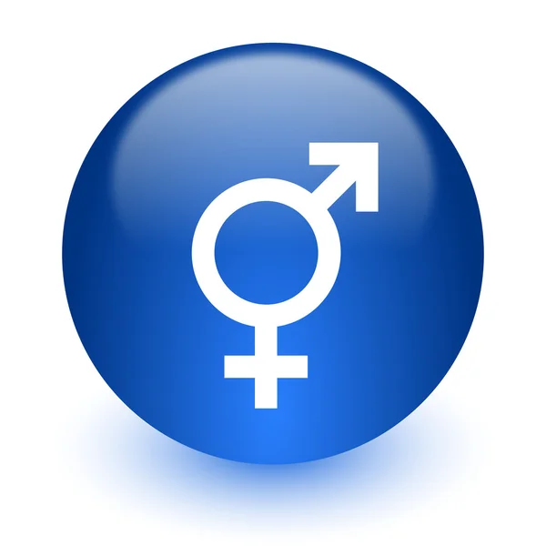 性别计算机图标在白色背景 — 图库照片