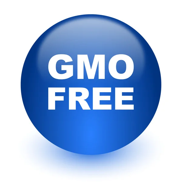 Gmo free computer icon sobre fondo blanco — Foto de Stock