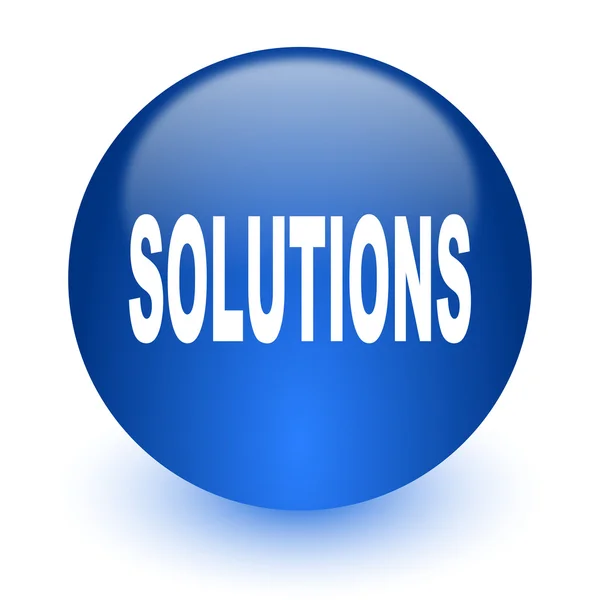 Solutions computer icon on white background — Stock Photo, Image