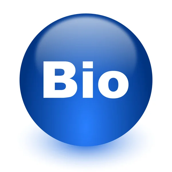 Bio icono de la computadora sobre fondo blanco —  Fotos de Stock