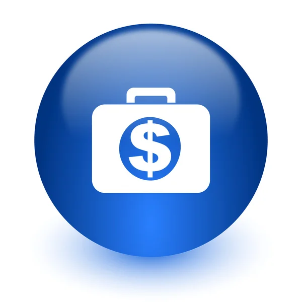 Financial computer icon on white background — Stock Photo, Image