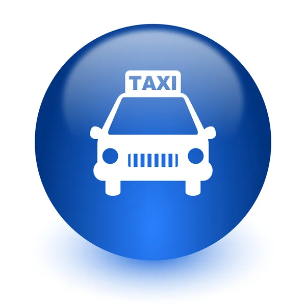 Иконка такси на белом фоне — стоковое фото
