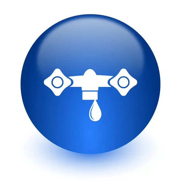 Pictogram van de computer van de water op witte achtergrond — Stockfoto