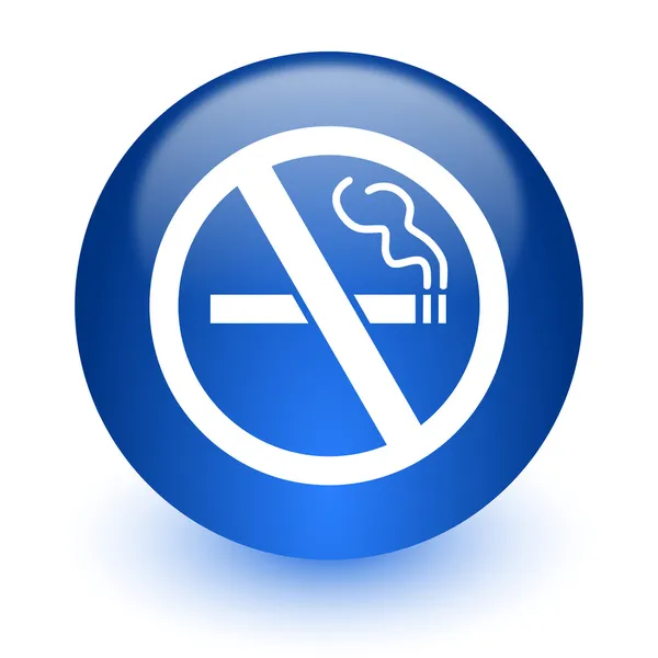 No smoking computer icon on white background — Stock Photo, Image