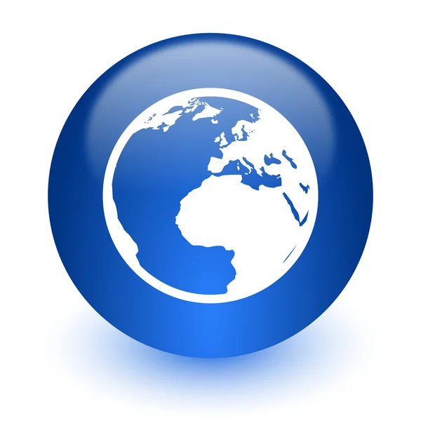 Earth computer icon on white background — Stock Photo, Image