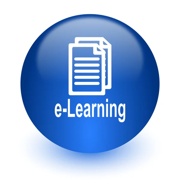 Learning computer icon on white background — Stock Photo, Image