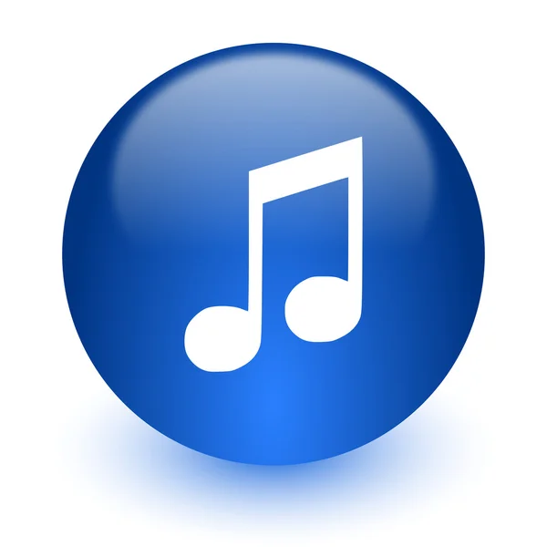 Icono de la computadora de música sobre fondo blanco — Foto de Stock