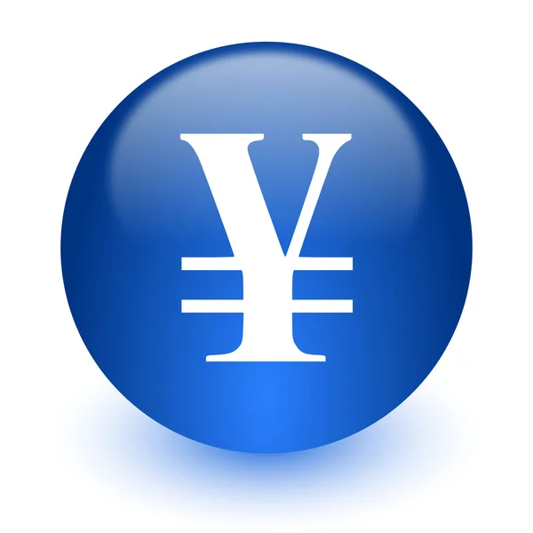 Yen computer icon on white background — Stock Photo, Image