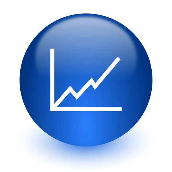 Chart computer icon on white background — Stock Photo, Image