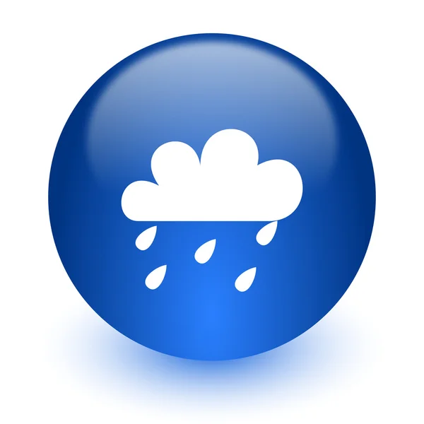 Icono de la computadora de lluvia sobre fondo blanco — Foto de Stock