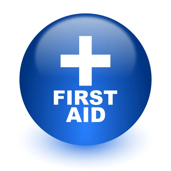 First aid computer icon on white background — Stock Photo, Image