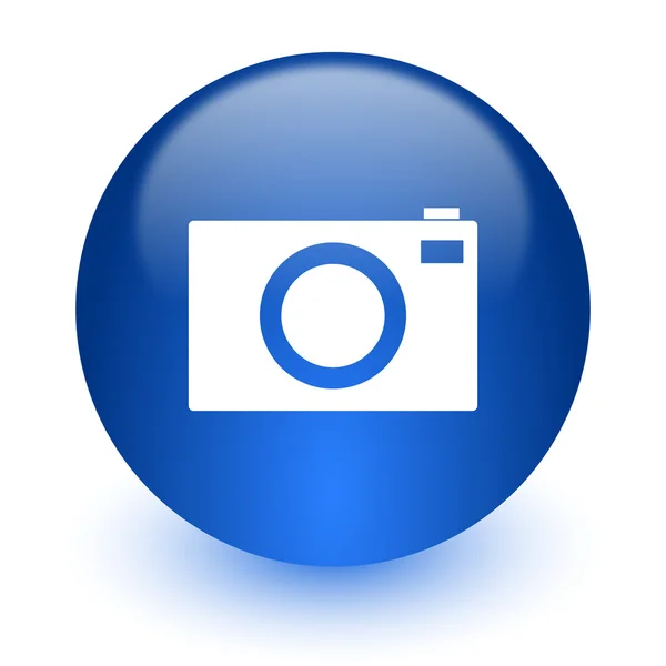 Ikon kamera komputer pada latar belakang putih — Stok Foto