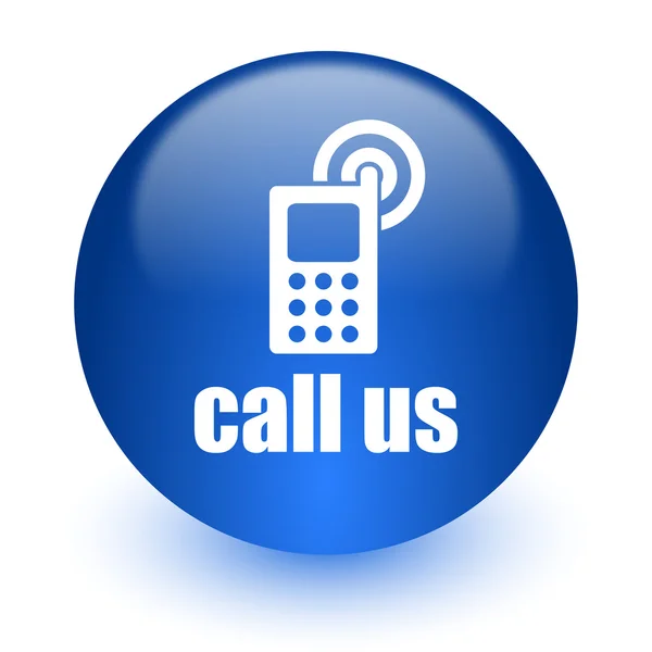 Call us computer icon on white background — Stock Photo, Image