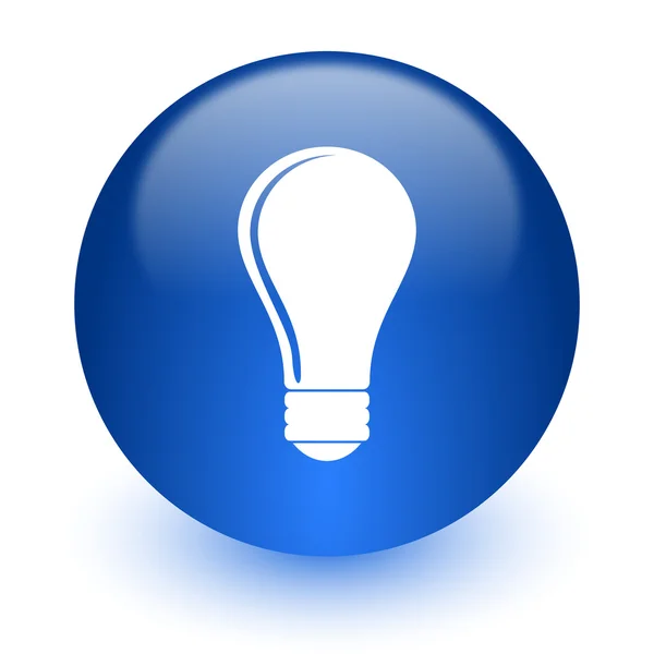 Icona del computer lampadina su sfondo bianco — Foto Stock