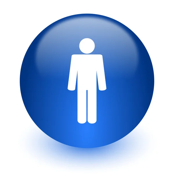 Male computer icon on white background — Stock Photo, Image