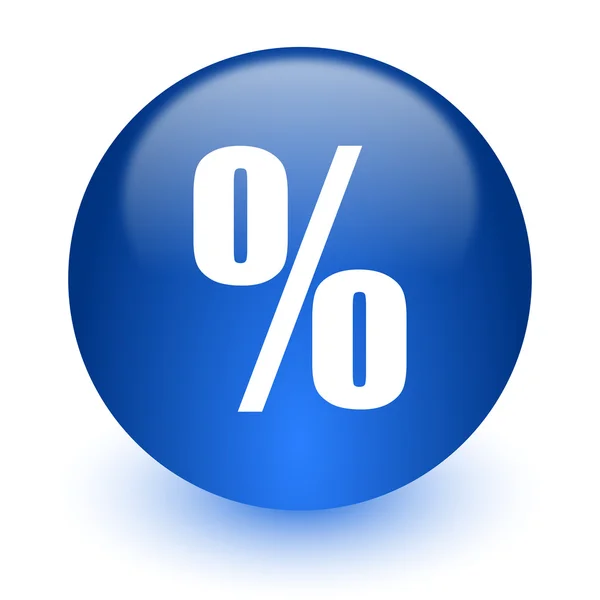 Percent computer icon on white background — Stock Photo, Image